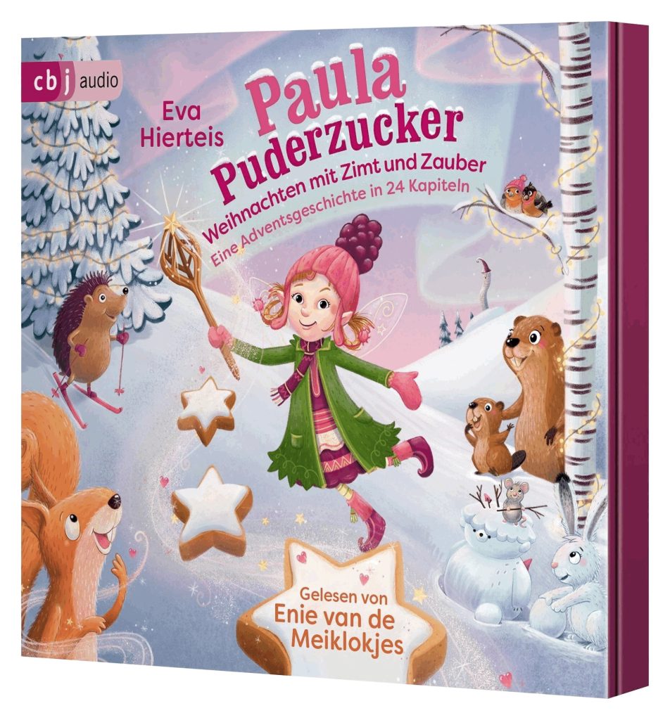 Audiobuch ‚Paula Puderzucker – Weihnachten mit Zimt und Zauber‘ von Eva Hierteis: Die kleine Fee Paula backt magische Zimtsterne für Weihnachten.